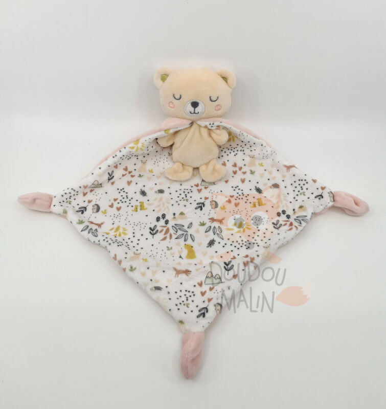  comforter bear pink white 30 cm 